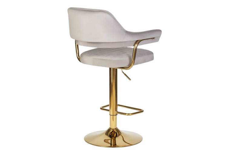 Стул барный DOBRIN CHARLY GOLD, серый велюр (MJ9-75)-3