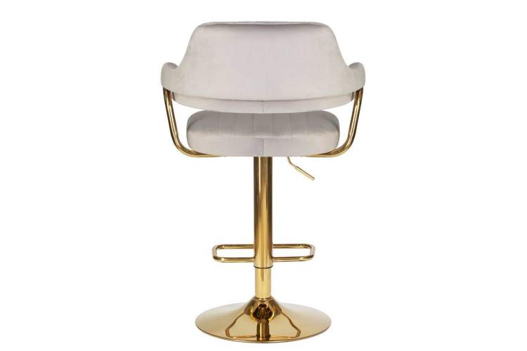 Стул барный DOBRIN CHARLY GOLD, серый велюр (MJ9-75)-4
