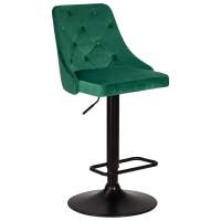 Набор 2 шт Стул барный DOBRIN JOSEPH BLACK, зеленый велюр (MJ9-88)