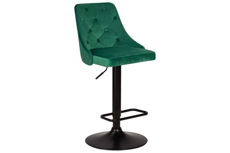 Набор 2 шт Стул барный DOBRIN JOSEPH BLACK, зеленый велюр (MJ9-88)
