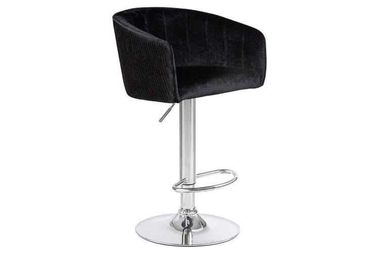 Стул барный DOBRIN DARCY, черный велюр (1922-21)-1