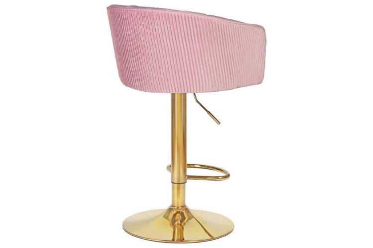 Стул барный DOBRIN DARCY GOLD, розовый велюр (1922-16)-3
