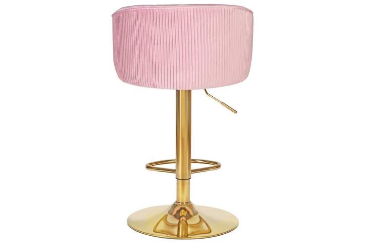 Стул барный DOBRIN DARCY GOLD, розовый велюр (1922-16)-4