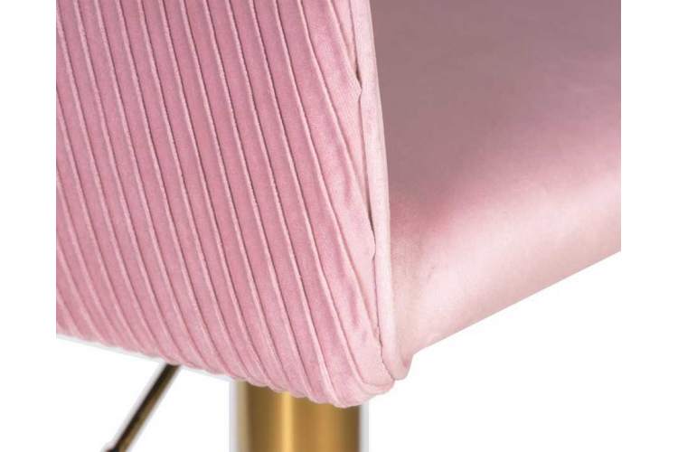Стул барный DOBRIN DARCY GOLD, розовый велюр (1922-16)-6