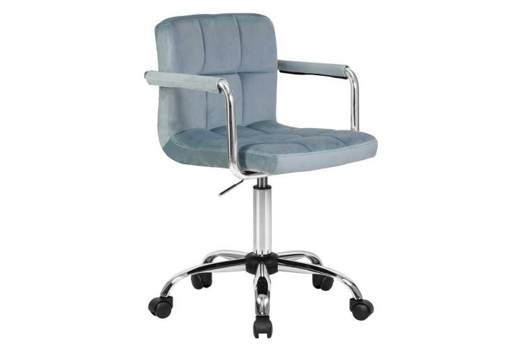 Офисное кресло для персонала DOBRIN TERRY, пудрово-голубой велюр (MJ9-74)-1