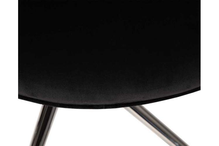 Кресло офисное DOBRIN DORA, чёрный велюр (1922-21), хромированная сталь-6