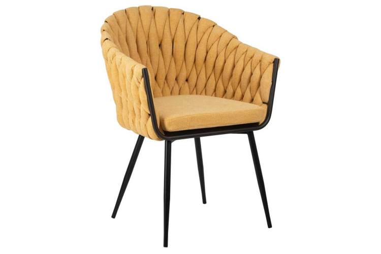 Стул обеденный DOBRIN MATILDA, жёлтая ткань (LAR 275-8)