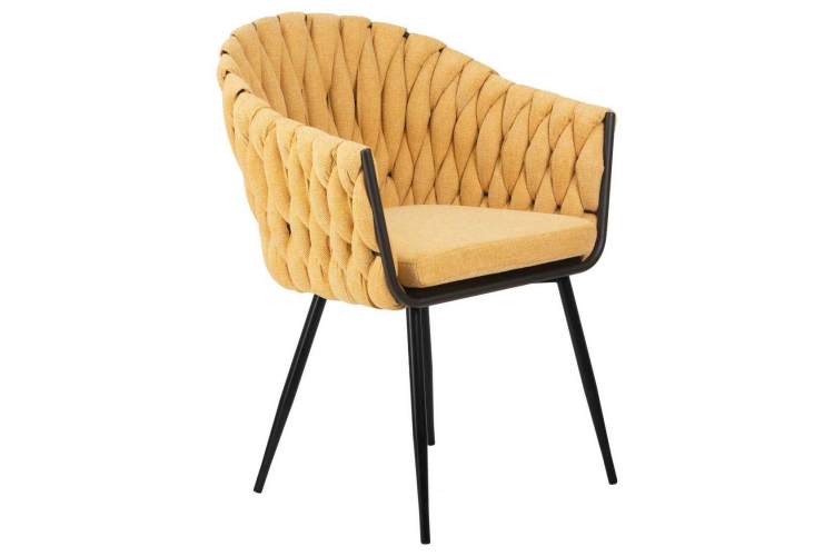 Стул обеденный DOBRIN MATILDA, жёлтая ткань (LAR 275-8)-1