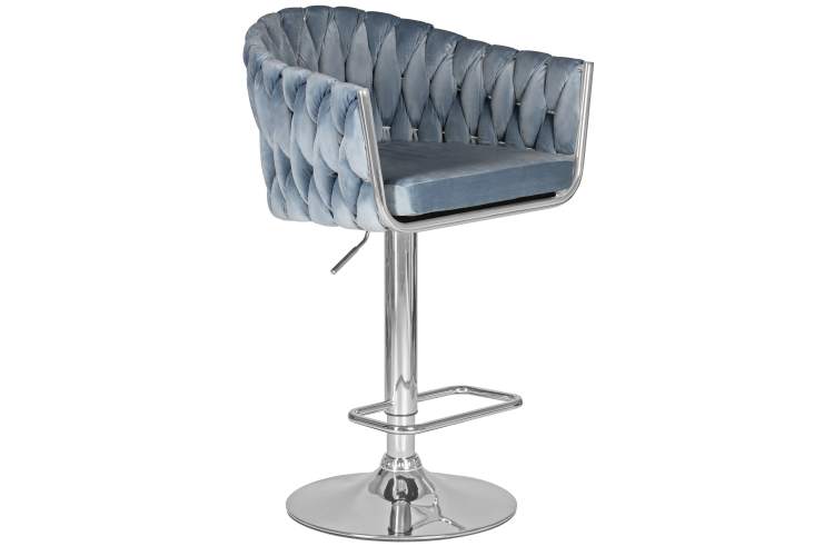 Набор 2 шт Стул барный DOBRIN MARCEL, пудрово-голубой велюр (MJ9-74)-2