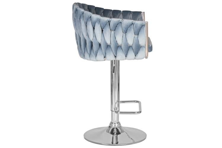 Набор 2 шт Стул барный DOBRIN MARCEL, пудрово-голубой велюр (MJ9-74)-3