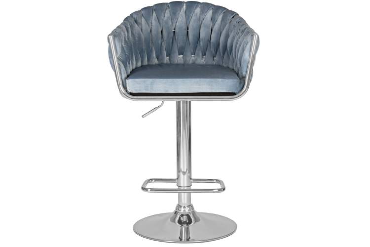 Набор 2 шт Стул барный DOBRIN MARCEL, пудрово-голубой велюр (MJ9-74)-6