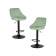 Набор 2 шт Стул барный DOBRIN LOGAN BLACK, мятный велюр (MJ9-87)