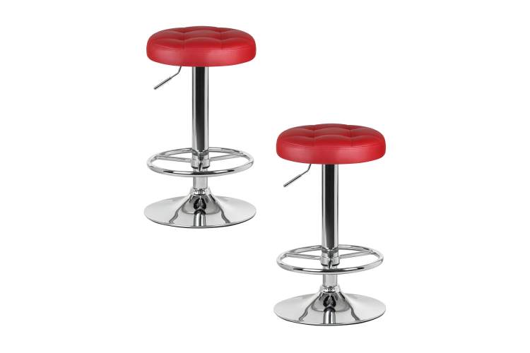 Набор 2 шт Табурет барный DOBRIN BRUNO, бордовый
