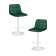 Набор 2 шт Стул барный DOBRIN TAILOR WHITE, зеленый велюр (MJ9-88)