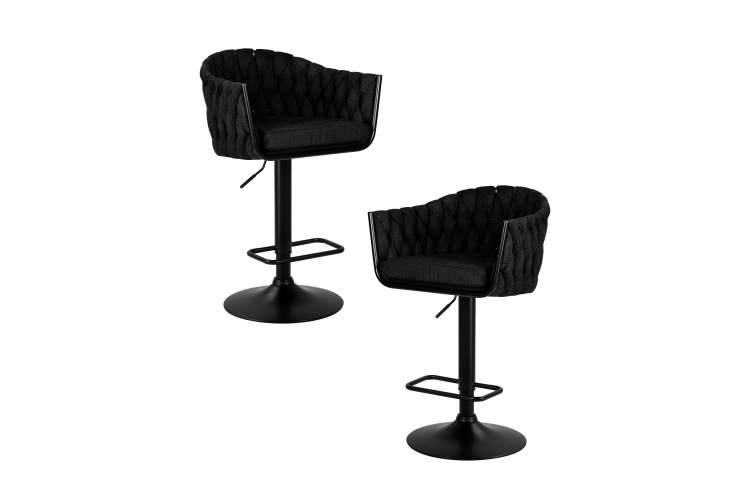 Набор 2 шт Стул барный DOBRIN LEON, черная ткань (LAR-275-33)