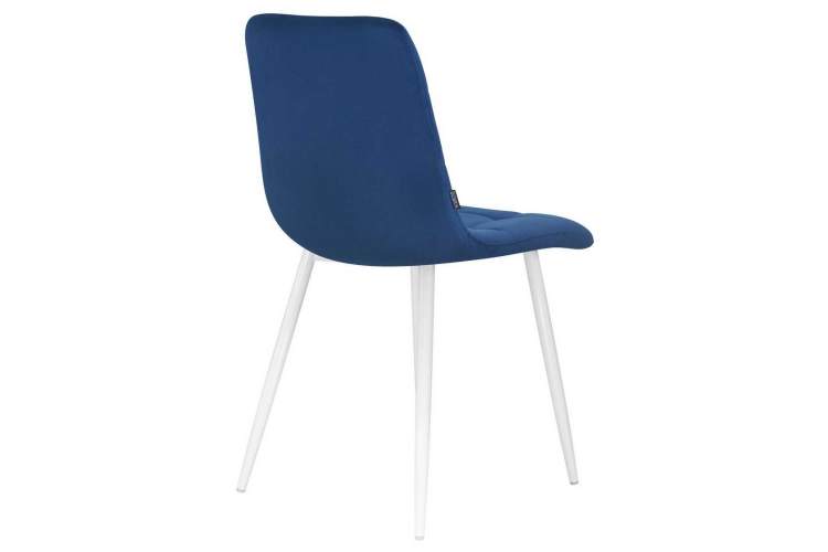 Стул обеденный DOBRIN ALEX, белые ножки, темно-синий велюр (V108-67)-3