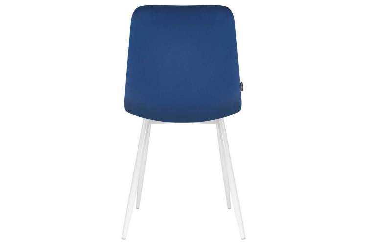 Стул обеденный DOBRIN ALEX, белые ножки, темно-синий велюр (V108-67)-4