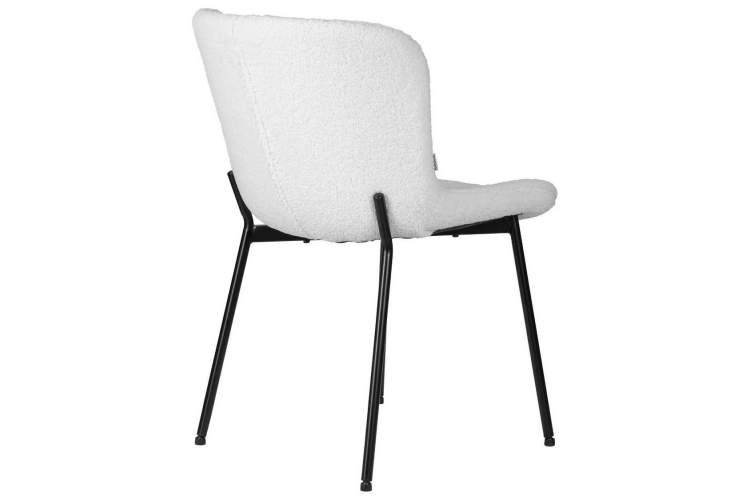 Стул обеденный DOBRIN MILO, черные ножки, белый букле (UF992-01)-3