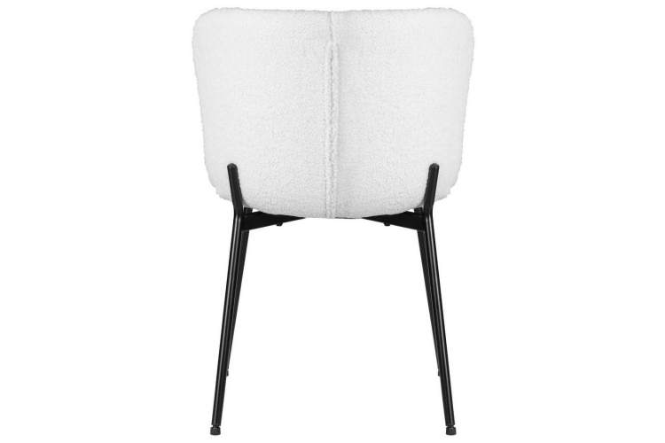 Стул обеденный DOBRIN MILO, черные ножки, белый букле (UF992-01)-4