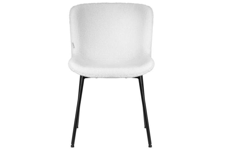 Стул обеденный DOBRIN MILO, черные ножки, белый букле (UF992-01)-5