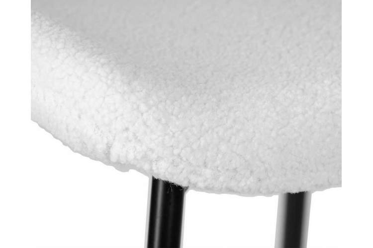 Стул обеденный DOBRIN MILO, черные ножки, белый букле (UF992-01)-6