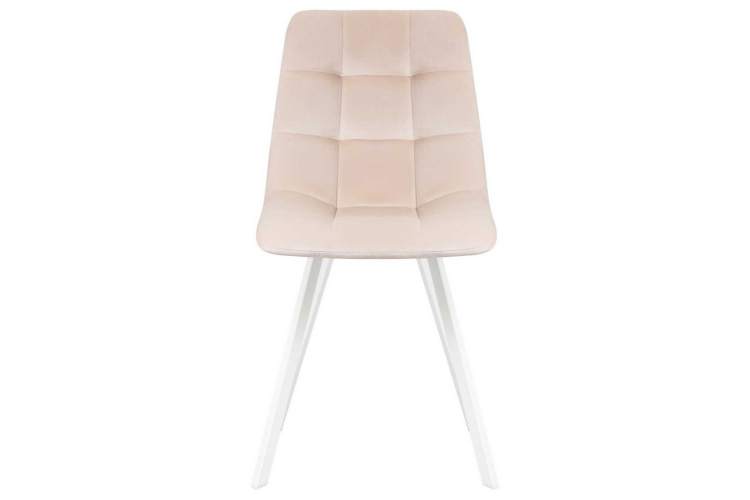 Стул обеденный DOBRIN ALEX SQUARE, белые ножки, кремовый велюр (V108-113)-5