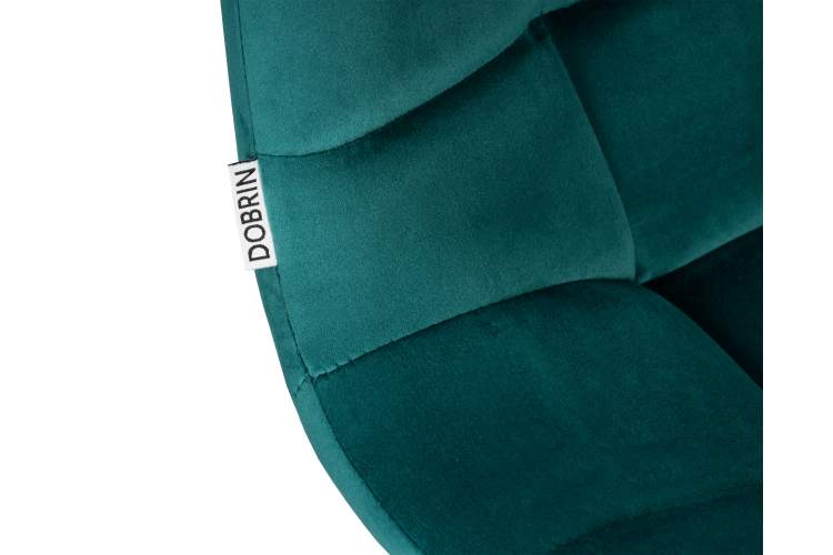 Набор 2 шт Стул барный DOBRIN NICOLE, черные матовые ножки, морской волны велюр (108-119)-7