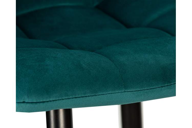 Набор 2 шт Стул барный DOBRIN NICOLE, черные матовые ножки, морской волны велюр (108-119)-8