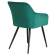 Набор 2 шт Стул обеденный DOBRIN ROBERT, черные матовые ножки, велюр V108-64 Зелёный