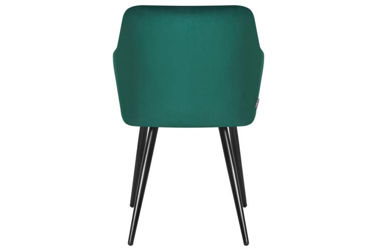 Набор 2 шт Стул обеденный DOBRIN ROBERT, черные матовые ножки, велюр V108-64 Зелёный-5