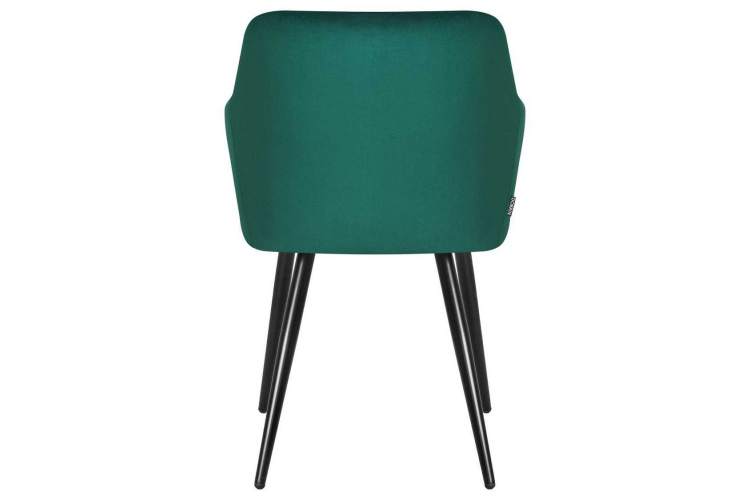 Стул обеденный DOBRIN ROBERT, черные матовые ножки, велюр V108-64 Зелёный-4
