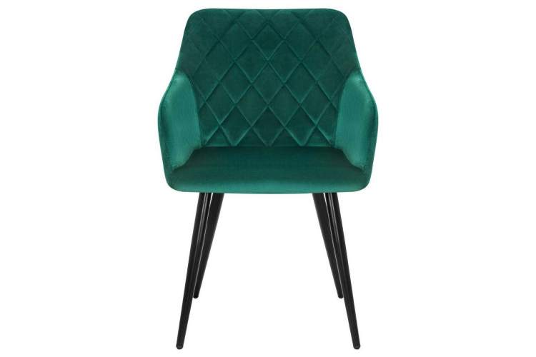 Стул обеденный DOBRIN ROBERT, черные матовые ножки, велюр V108-64 Зелёный-5