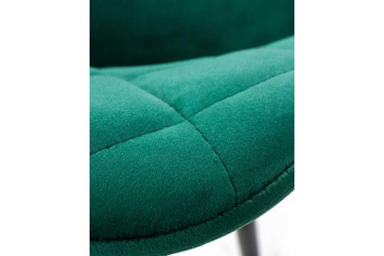 Стул обеденный DOBRIN ROBERT, черные матовые ножки, велюр V108-64 Зелёный-6