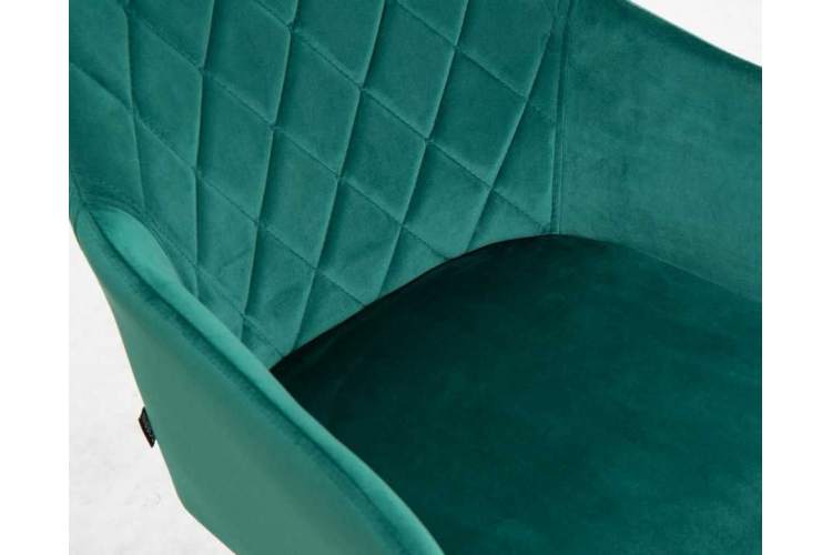 Стул обеденный DOBRIN ROBERT, черные матовые ножки, велюр V108-64 Зелёный-7