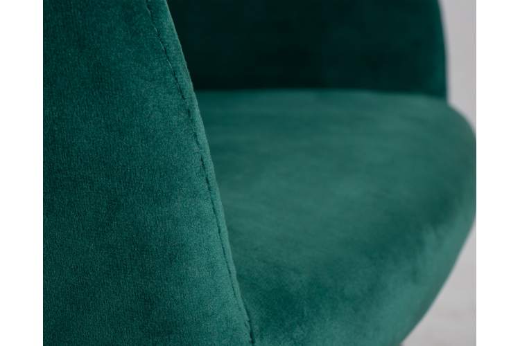 Набор 2 шт Стул обеденный DOBRIN ROBERT, черные матовые ножки, велюр V108-64 Зелёный-10