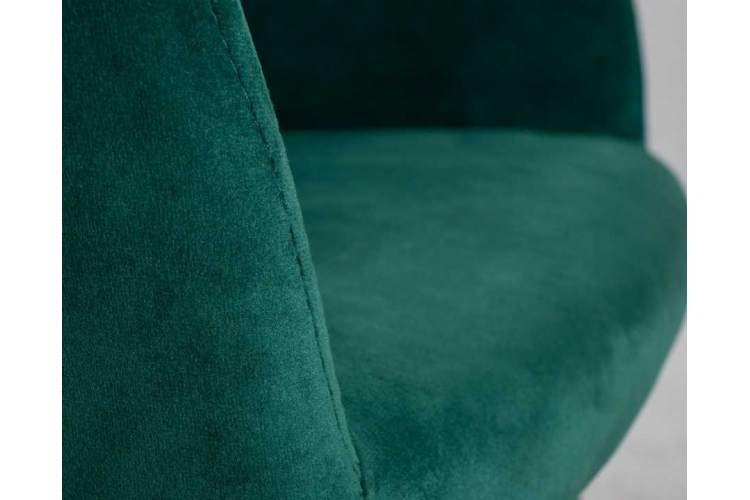 Стул обеденный DOBRIN ROBERT, черные матовые ножки, велюр V108-64 Зелёный-9