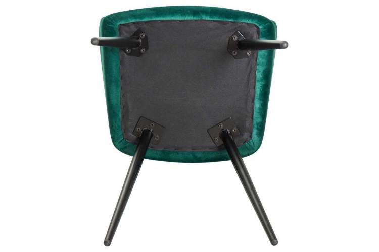 Стул обеденный DOBRIN ROBERT, черные матовые ножки, велюр V108-64 Зелёный-10
