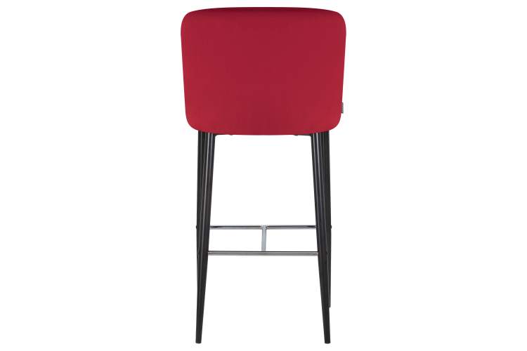 Набор 2 шт Стул барный DOBRIN CHRISTIAN'75, черные ножки, бордовый велюр (V108-85)-5