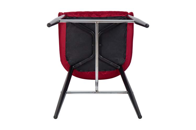 Набор 2 шт Стул барный DOBRIN CHRISTIAN'75, черные ножки, бордовый велюр (V108-85)-7