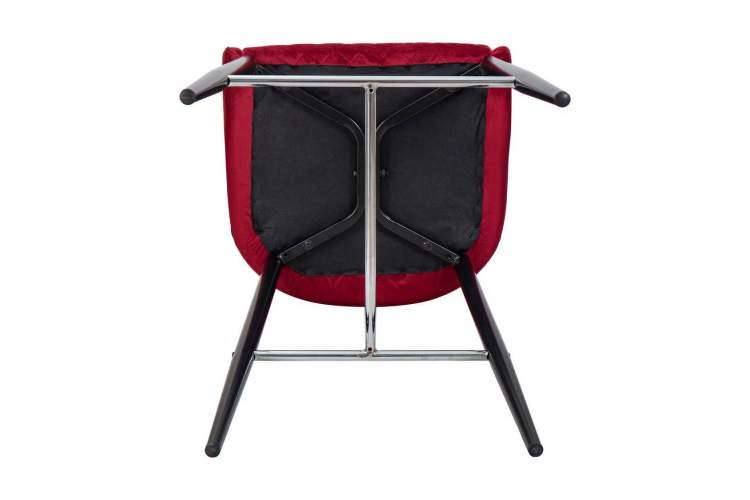 Стул барный DOBRIN CHRISTIAN'75, черные ножки, бордовый велюр (V108-85)-6