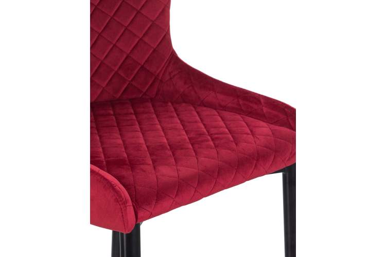 Набор 2 шт Стул барный DOBRIN CHRISTIAN'75, черные ножки, бордовый велюр (V108-85)-8