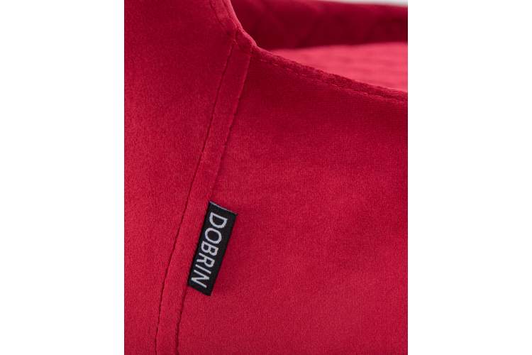 Набор 2 шт Стул барный DOBRIN CHRISTIAN'75, черные ножки, бордовый велюр (V108-85)-9