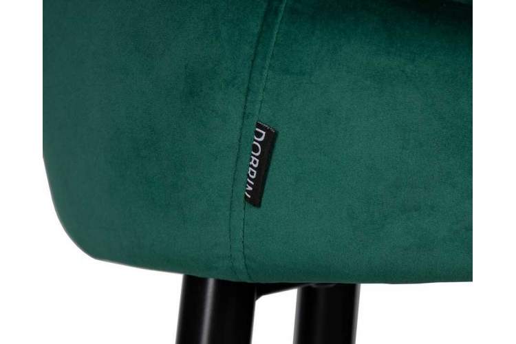 Стул полубарный DOBRIN CHRISTIAN'65, черные ножки, зеленый велюр (V108-64)-7