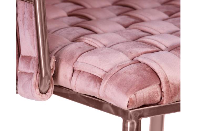 Набор 4 шт Стул барный DOBRIN EMMA ROSE GOLD, розовый велюр (VF-10)-7