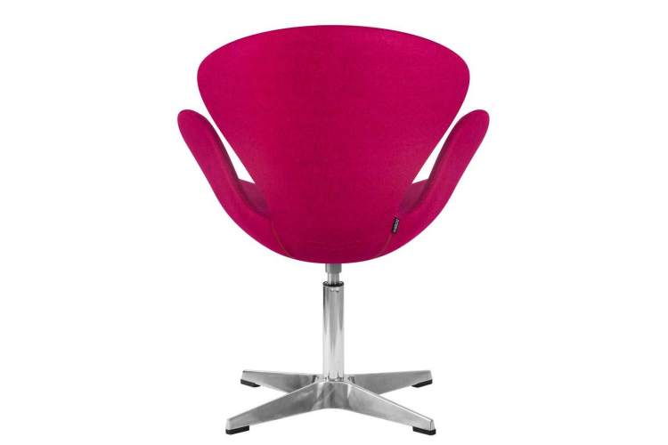 Кресло дизайнерское DOBRIN SWAN, бордо ткань AF5, алюминиевое основание-4