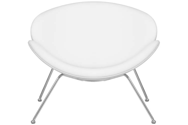 Набор 2 шт Кресло дизайнерское DOBRIN EMILY, белый винил YP17, хромированная сталь-6