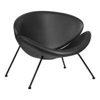 Кресло дизайнерское EMILY, черный винил YP16, черное основания