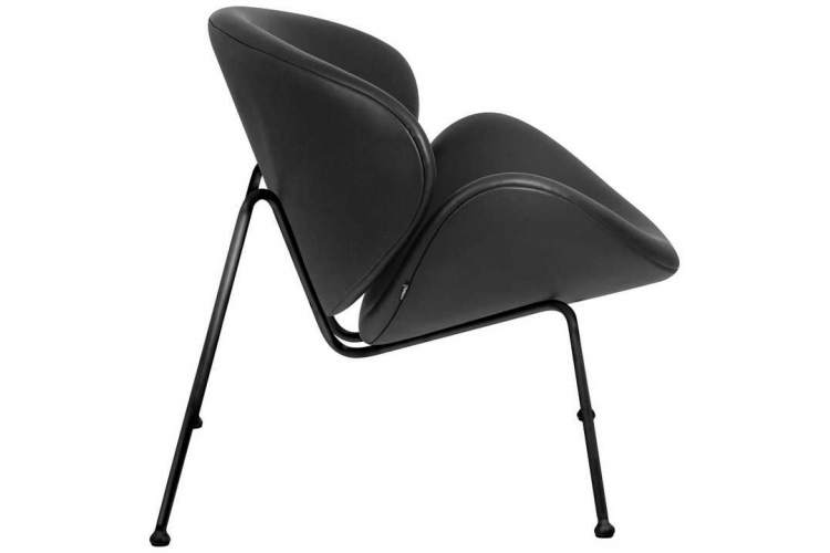 Кресло дизайнерское DOBRIN EMILY, черный винил YP16, черное основания-2