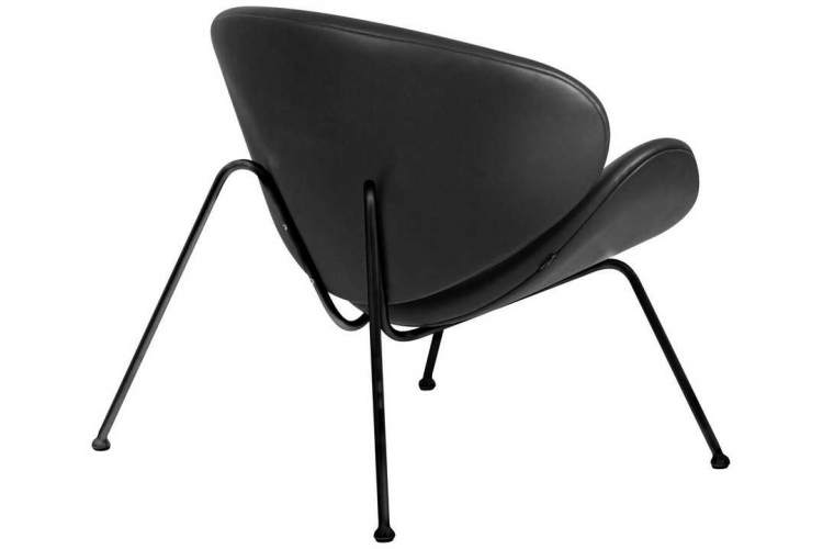 Кресло дизайнерское DOBRIN EMILY, черный винил YP16, черное основания-3