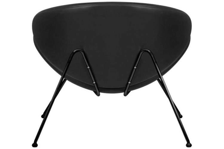 Кресло дизайнерское DOBRIN EMILY, черный винил YP16, черное основания-4